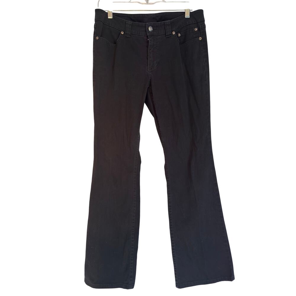 Harley Davidson black boot cut jeans emo street wear baddie goth